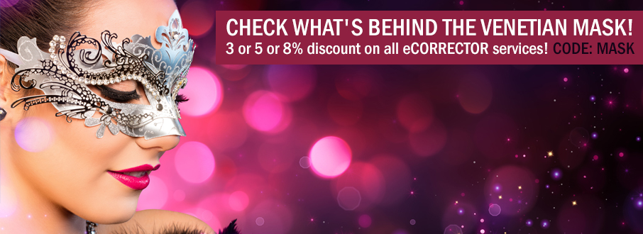 February discount on every service at eCORRECTOR!