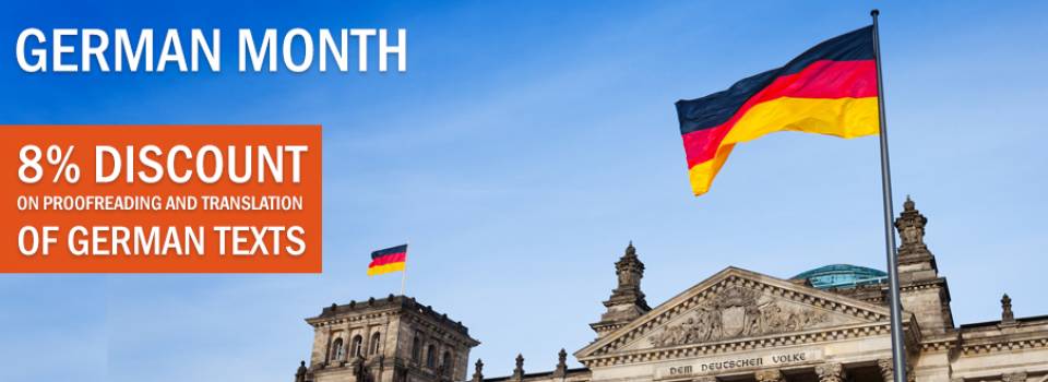 Discount on German proofreading and translations!
