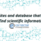Websites and database that help to find scientific information
